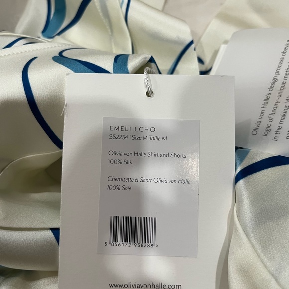 Olivia Von Halle silk short and a shirt PJ set - Picture 3 of 4